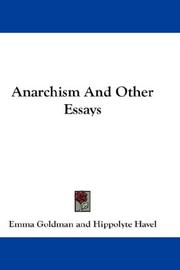 Delete this entry: Anarchism And Other Essays (Hardcover, 2007, Kessinger Publishing, LLC)