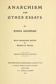 Delete this entry: Anarchism and other essays (1911, Mother Earth Publishing Association)