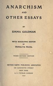 Delete this entry: Anarchism, and other essays (1917, Mother Earth Pub. Association)